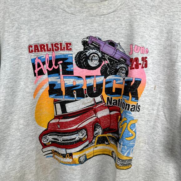 Vintage Car Show Shirt Size XXL Grey Single Stitch All Truck Nationals 1995 USA - Picture 4 of 12